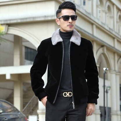 [Super warm] Goldene Nerzjacke Winterverdickungsmodelle