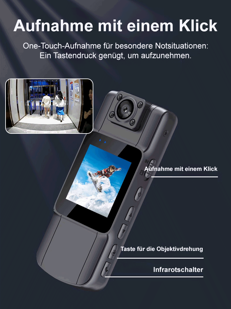 [Infrarot-Nachtsichtgerät Großer Bildschirm HD-Recorder