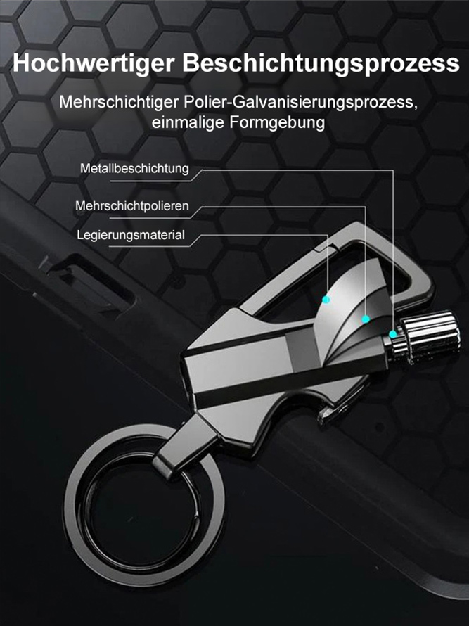 Feuerzeug, Flaschenöffner, Schlüsselanhänger 3-in-1 | Multifunktionaler Schlüsselanhänger-Flaschenöf