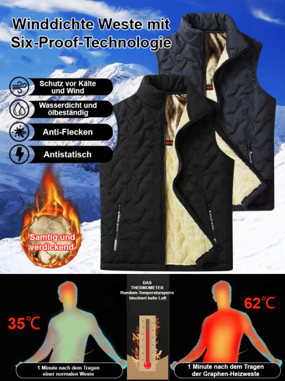 🔥[Unmittelbar nach dem Anziehen um 10° aufwärmen] Selbstheizende Weste aus Graphen-Kaschmir