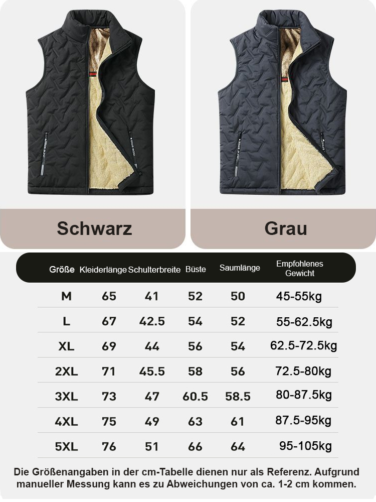 🔥[Unmittelbar nach dem Anziehen um 10° aufwärmen] Selbstheizende Weste aus Graphen-Kaschmir
