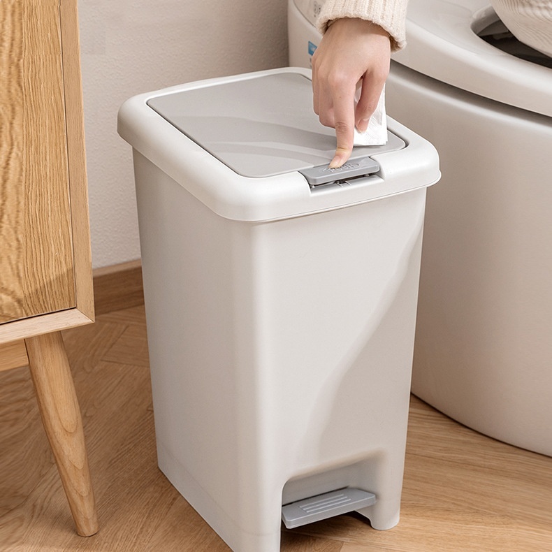 Haushaltsmülleimer Bad Küche Toilette mit Deckel Fußpedal groß Schlafzimmer Wohnzimmer Wohnheim einfache Mülleimer