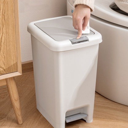 Haushaltsmülleimer Bad Küche Toilette mit Deckel Fußpedal groß Schlafzimmer Wohnzimmer Wohnheim einfache Mülleimer