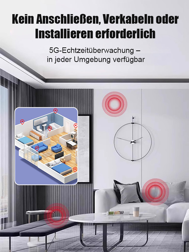 HD-Minikamera ohne tote Winkel-5G-Netzwerk High-Definition-Qualität ganztägige Überwachung, kompakt und verborgen