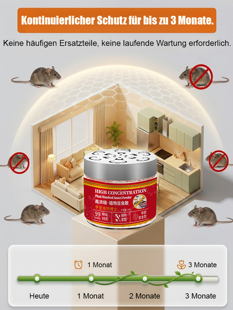 🐀 Beseitigt ganze Rattennester: SGS-zertifiziert • 90 Tage Schutz • 100 % sicher und pflanzlich • 50 % Rabatt heute • 30 Tage Geld-zurück-Garantie!