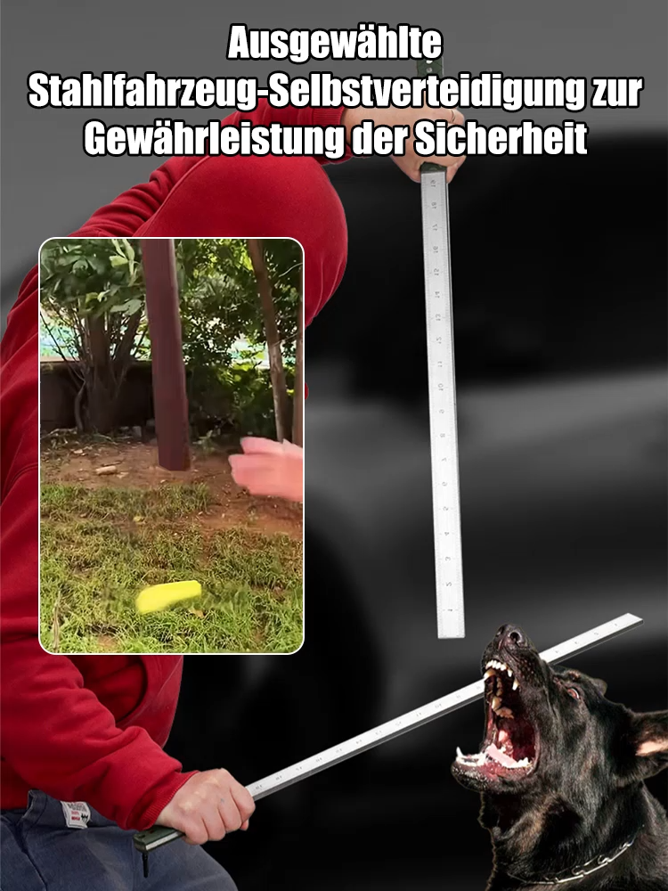 Multifunktionales, verlängertes und verdicktes taktisches Stahl-Lineal zur Selbstverteidigung
