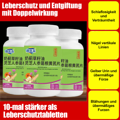 Mariendistelsamenöl, Ganoderma-, Ginseng-, Pueraria- und Astragalus-Tabletten