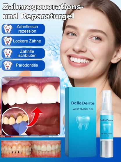 ✨Die ultimative Lösung für empfindliches Zahnfleisch: 🧴Zahnregenerierendes und reparierendes Gel! 🌿Formuliert mit natürlichen Pflanzenextrakten, 🩹repariert es zurückgehendes Zahnfleisch, 🛡️stärkt den Zahnschmelz und sorgt so für stärkere Zähne in nur 