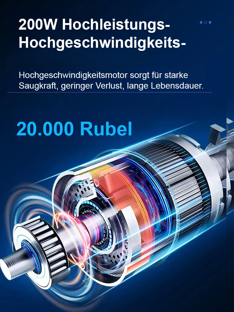 【Fanttik Modell】Kabelloser Autostaubsauger mit Ladefunktion