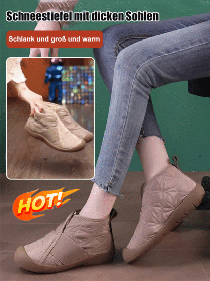 Gefütterte, knöchelhohe Schneestiefel