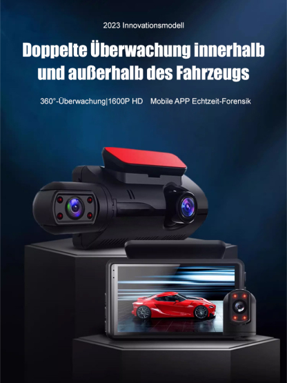 HD 1080 Fahrrekorder mit drehbarem Objektiv