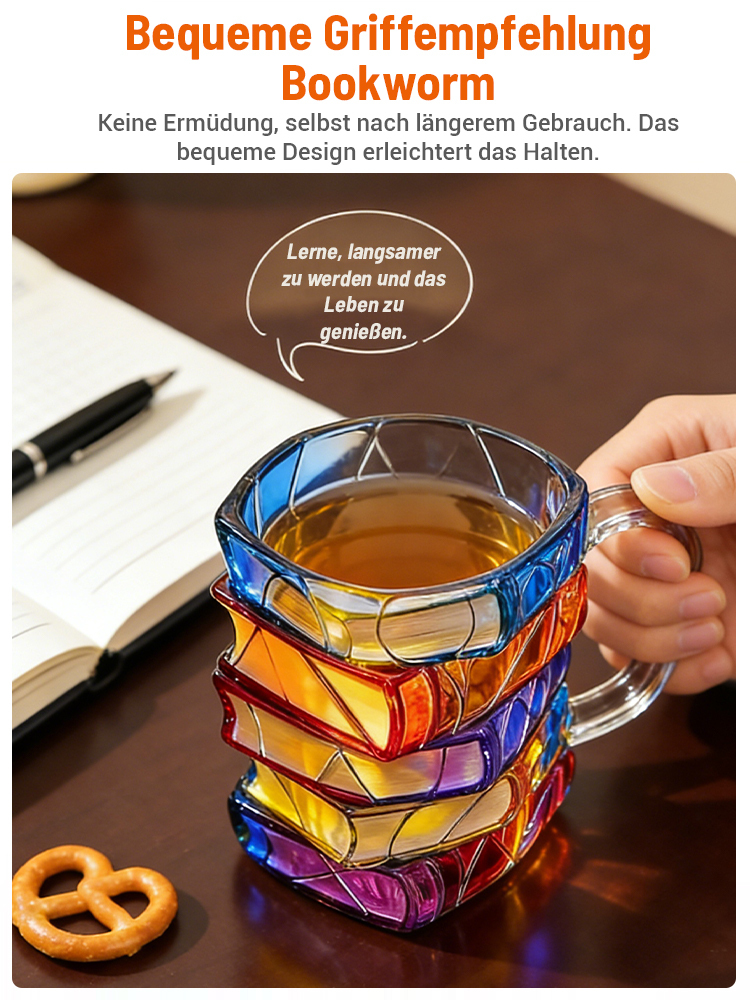 Hochwertiges, handbemaltes Buch aus hochborosilikat-Kristallglas.