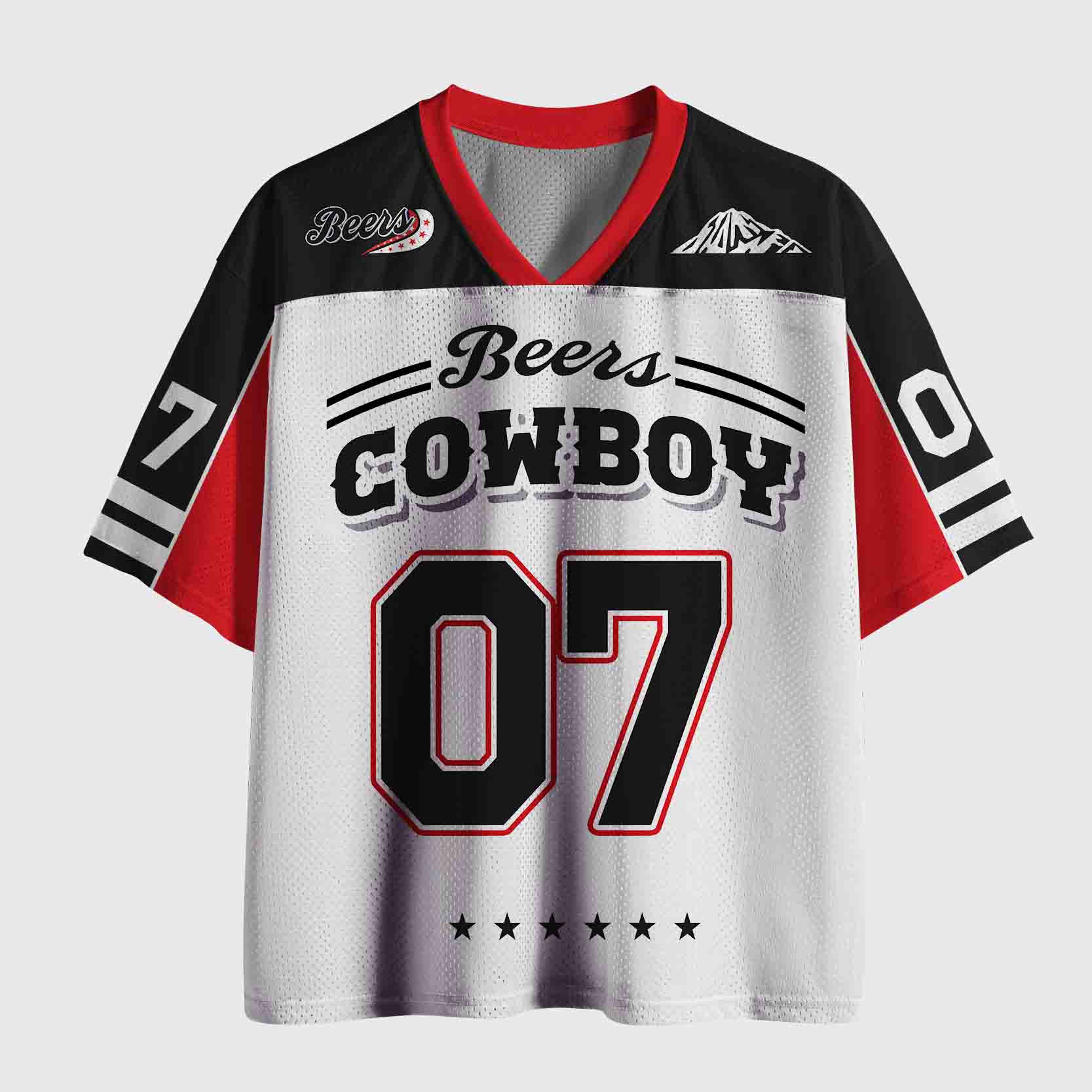 Personalized Beer Cowboy Mesh Jersey