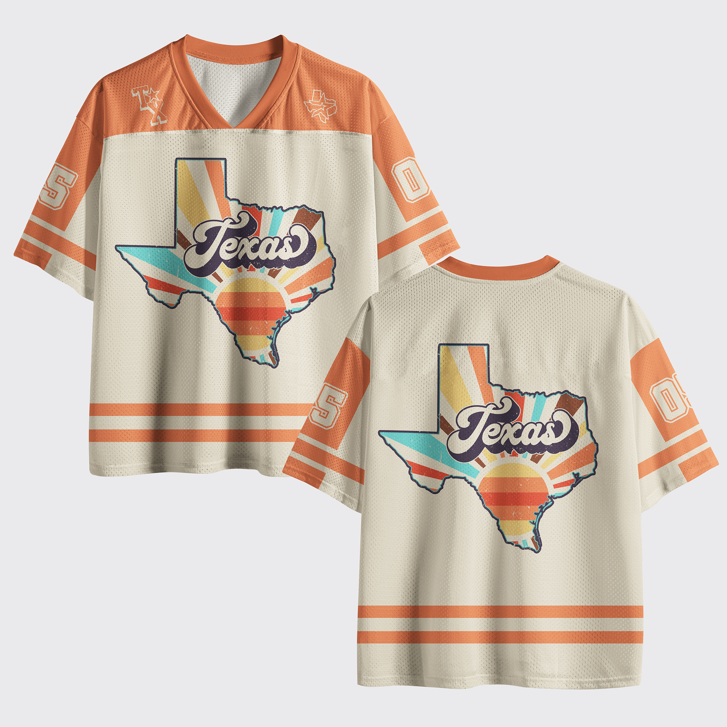 Personalized Texas Cowboy Spirit Retro Mesh Jersey
