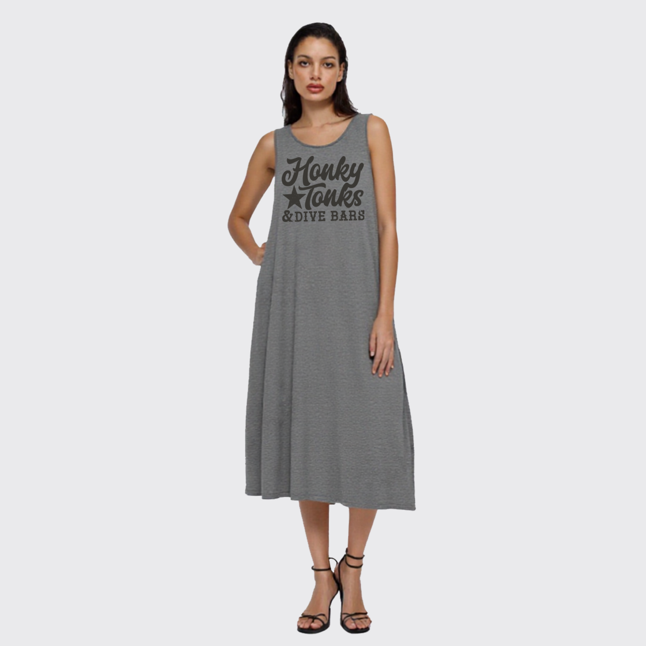 Honky Tonks and Dive Bar Slit Tank Dress