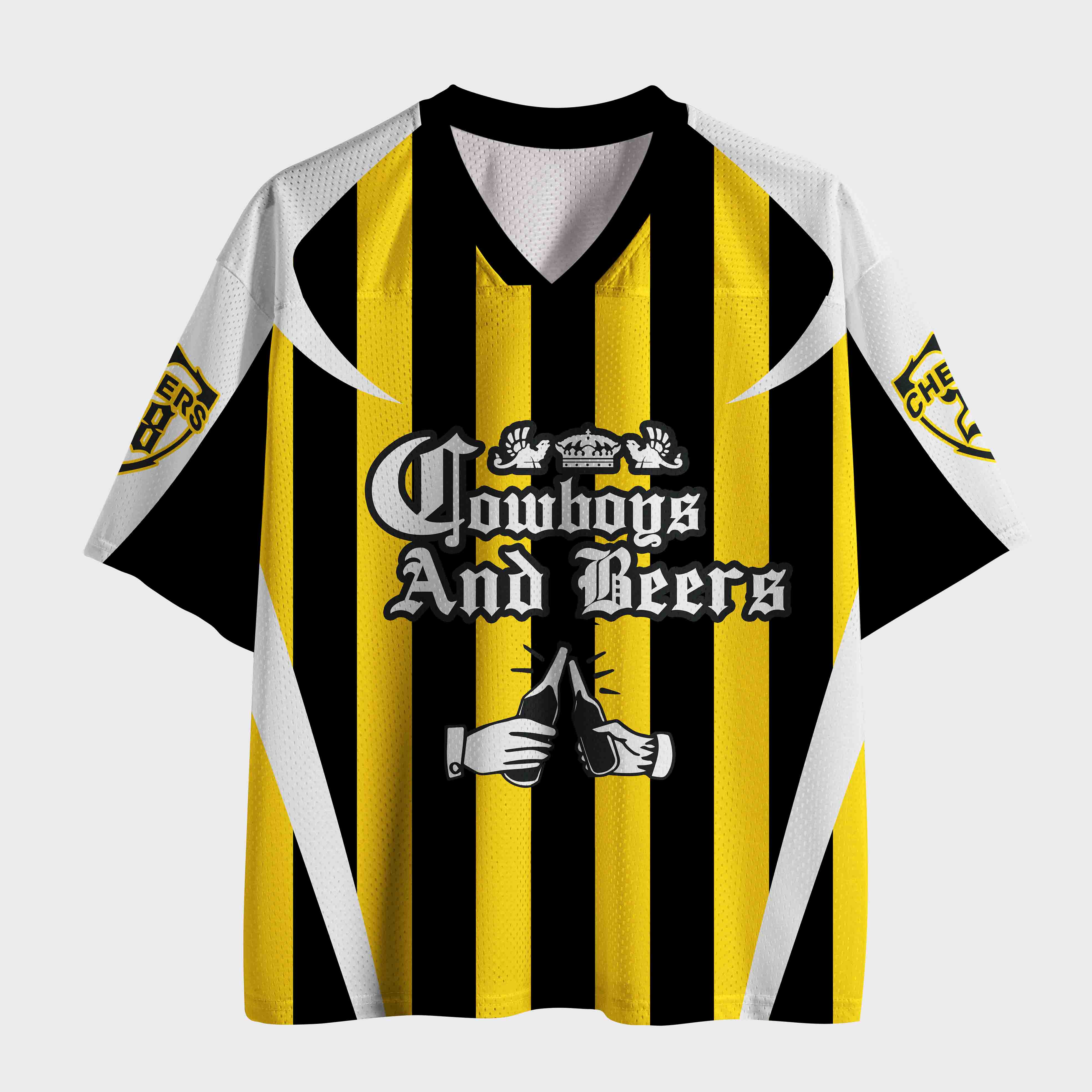 Personalization Cowboy And Beer Mesh Jersey