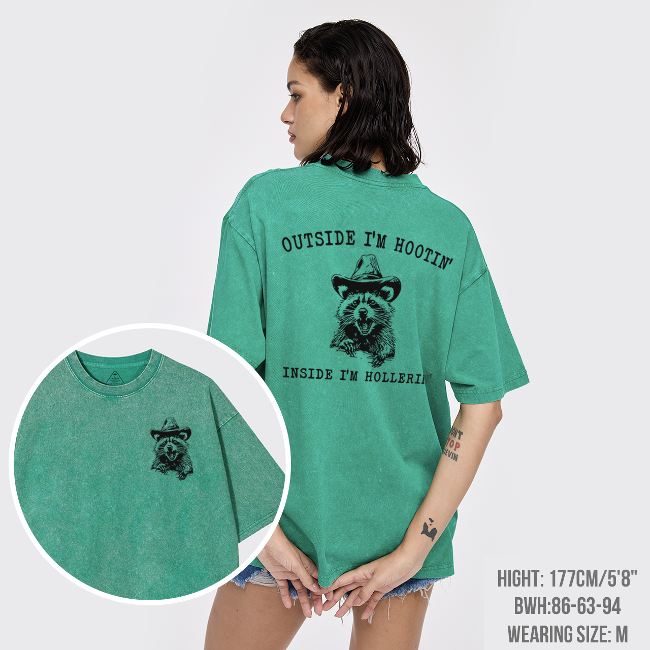 Outside I'm Hootin But Inside I Be Hollerin Garment-dye Tees