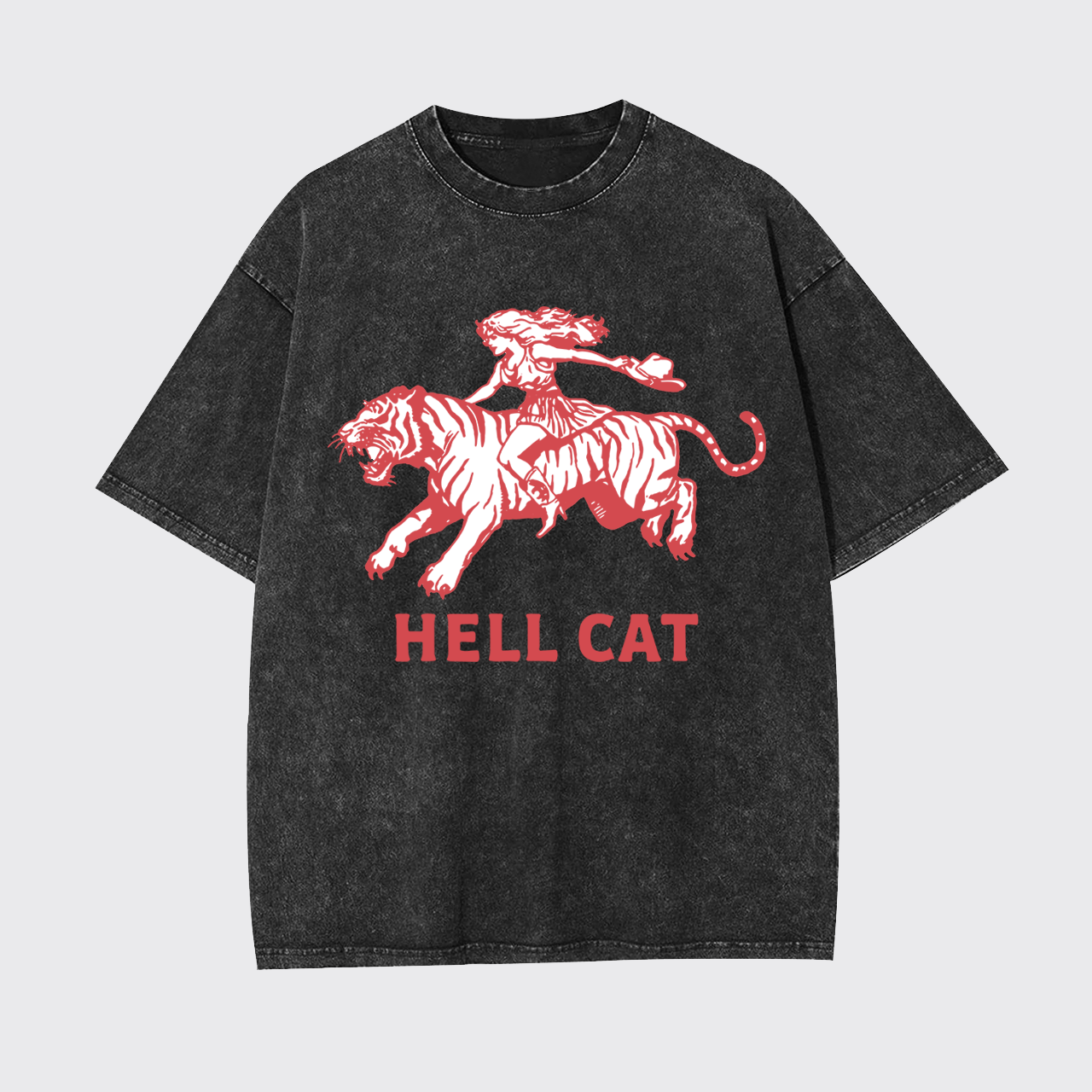 Retro Cowgirl Hell Cat Garment-dye Tees