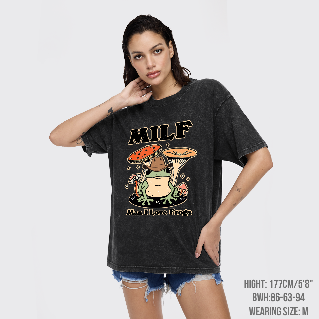 Funny MILF Froggy Garment-dye Tees