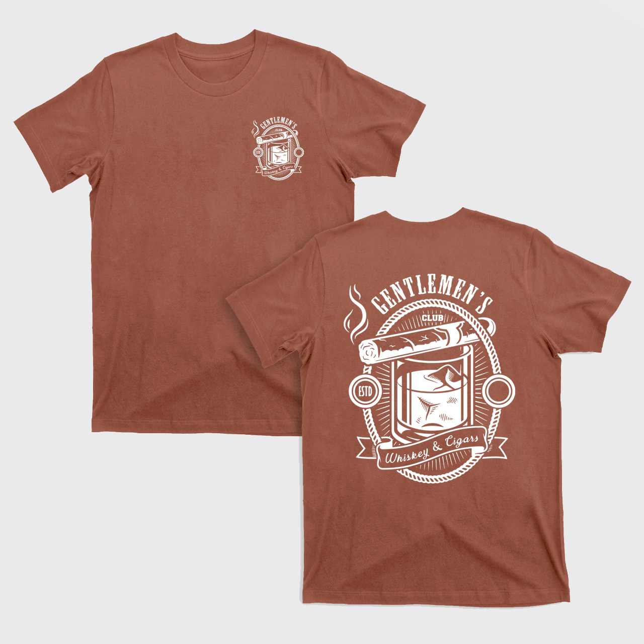 Gentlemen's Club Whiskey Cigar T-Shirts