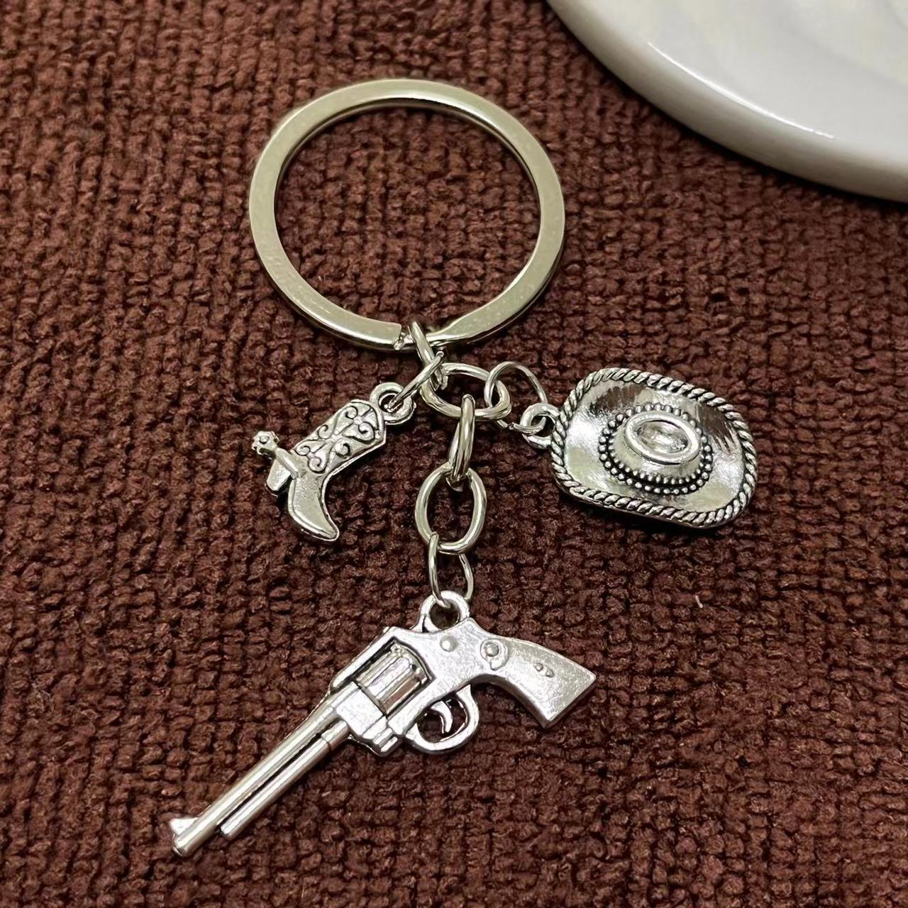 Cowboy Hats Riding Boots Pistols Cowboy Key Chains
