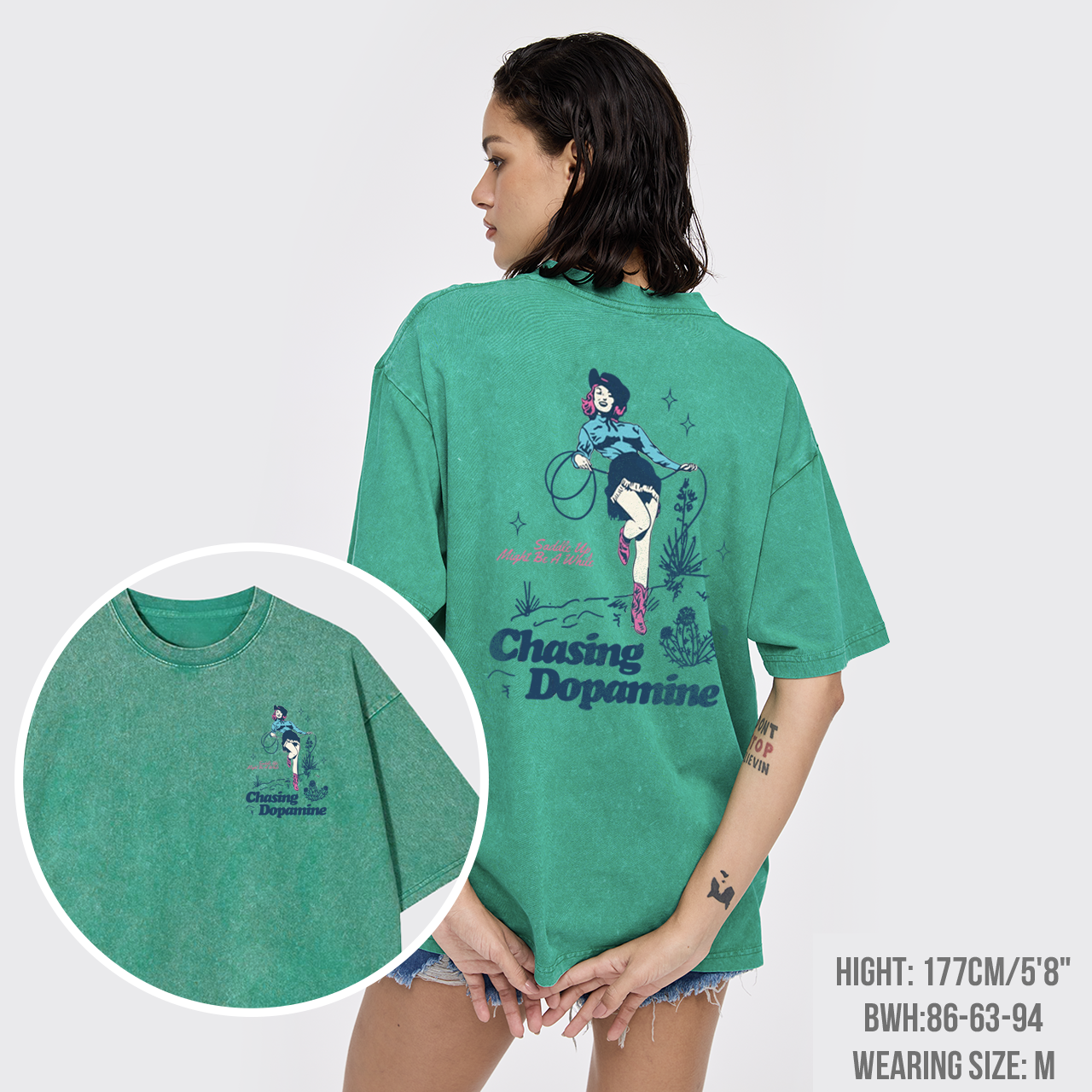 Saddle Up Might Be A While Chasing Dopamine Garment-dye Tees