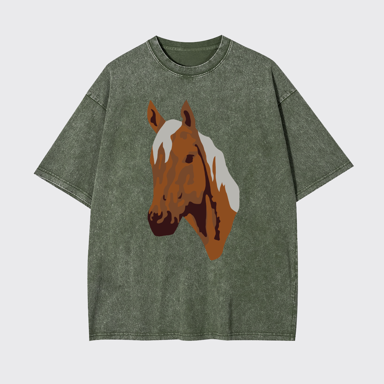 Rodeo Western Horse Garment-dye Tees
