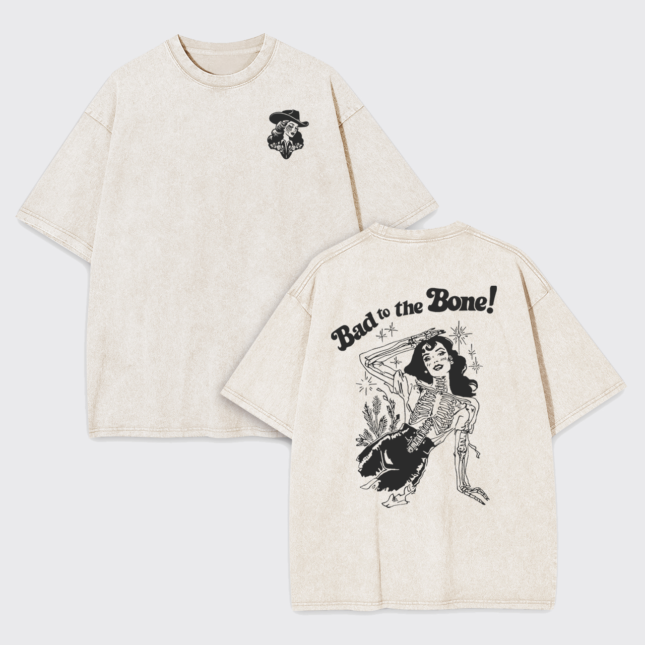 Bad to the Bone Cowgirl Garment-dye Tees