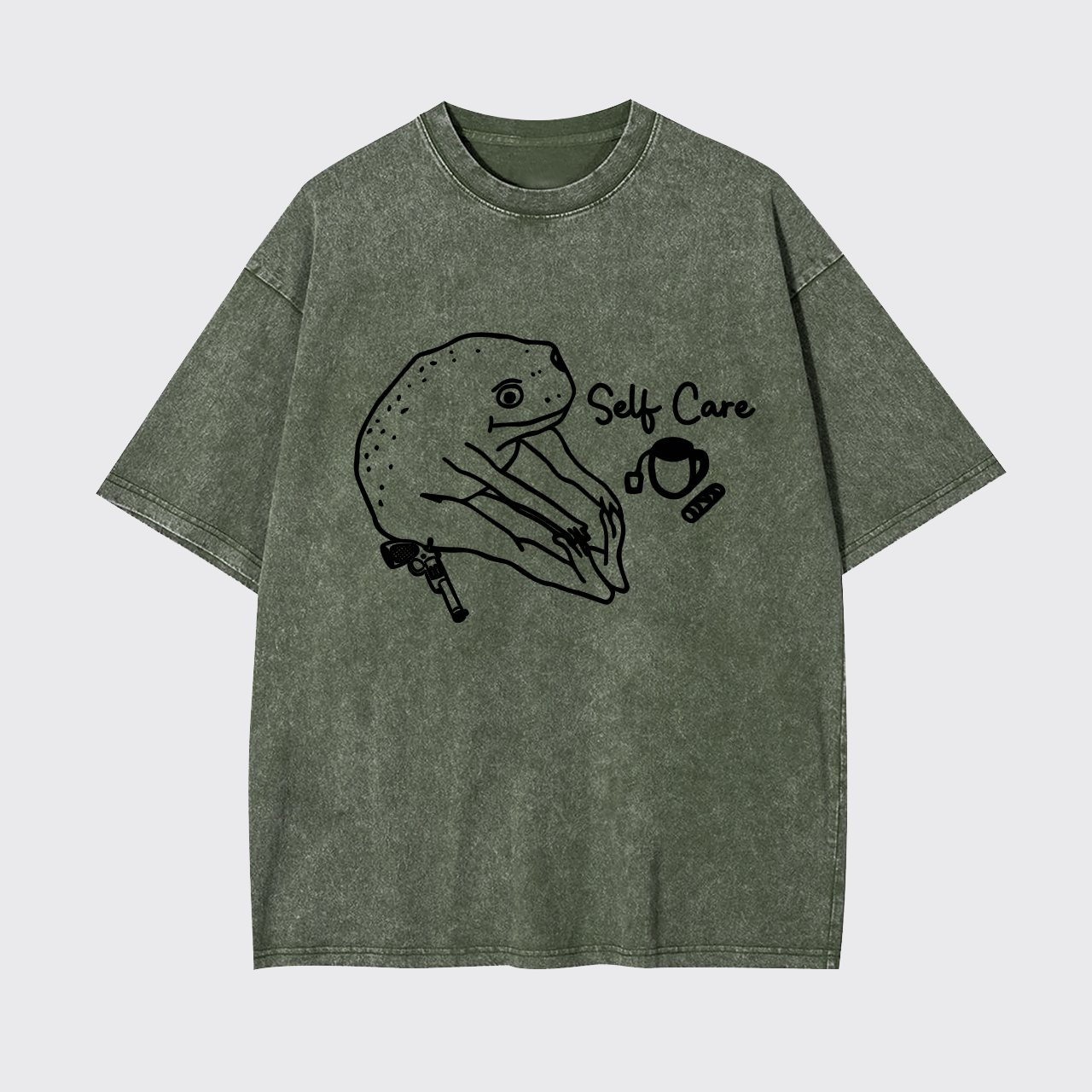 Funny Frog Self Care Garment-dye Tees
