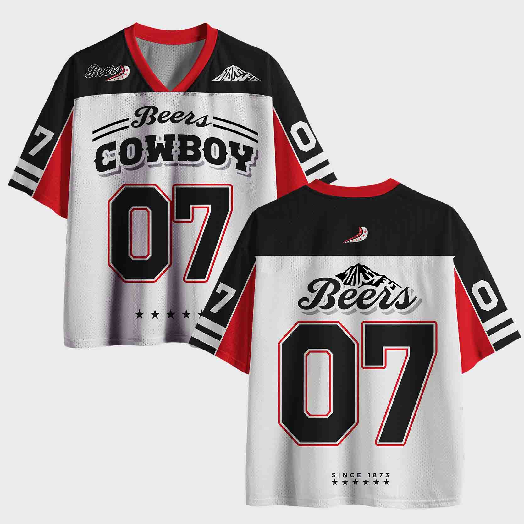 Personalized Beer Cowboy Mesh Jersey