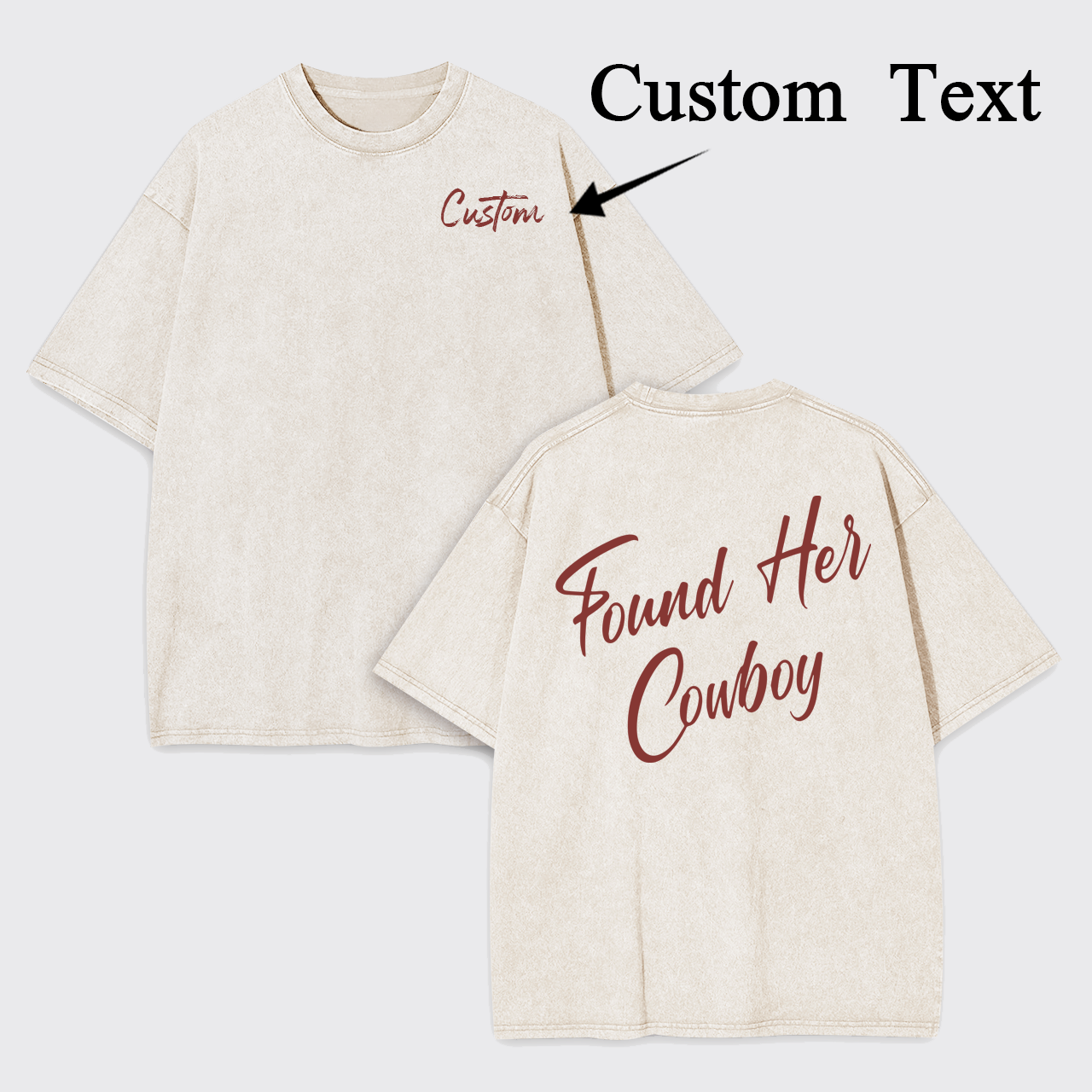 Personalized Found Her Cowboy Garment-dye Tees