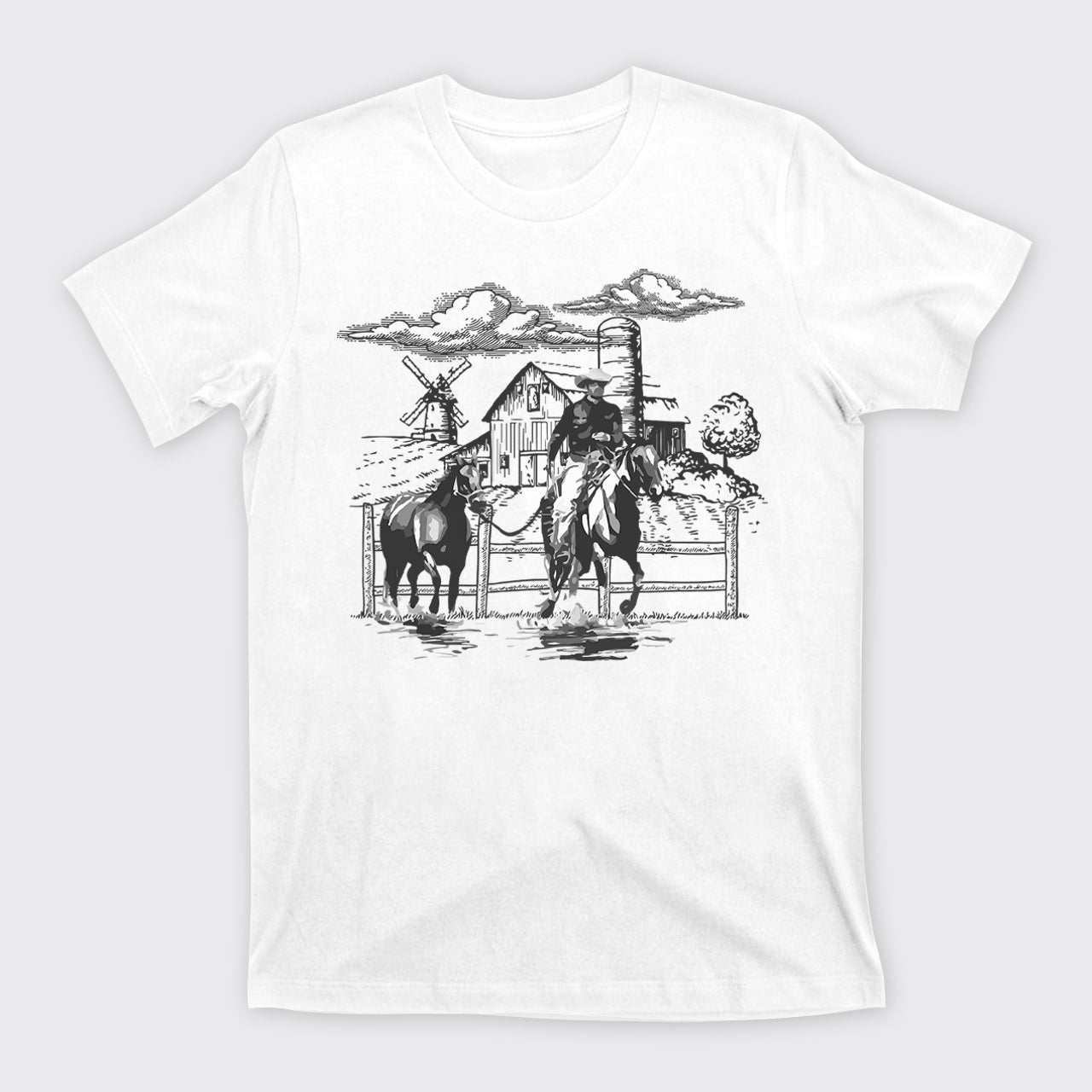 Western Country Cowboys Fenceposts T-Shirts