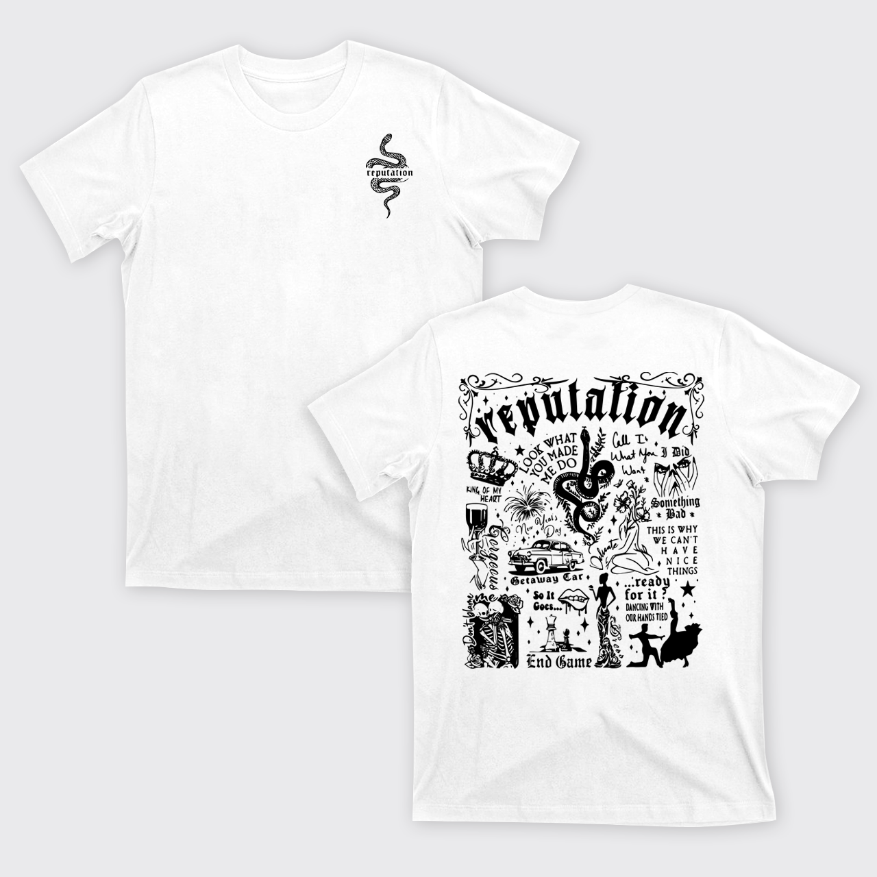 Cute Cat Album Music T-Shirts