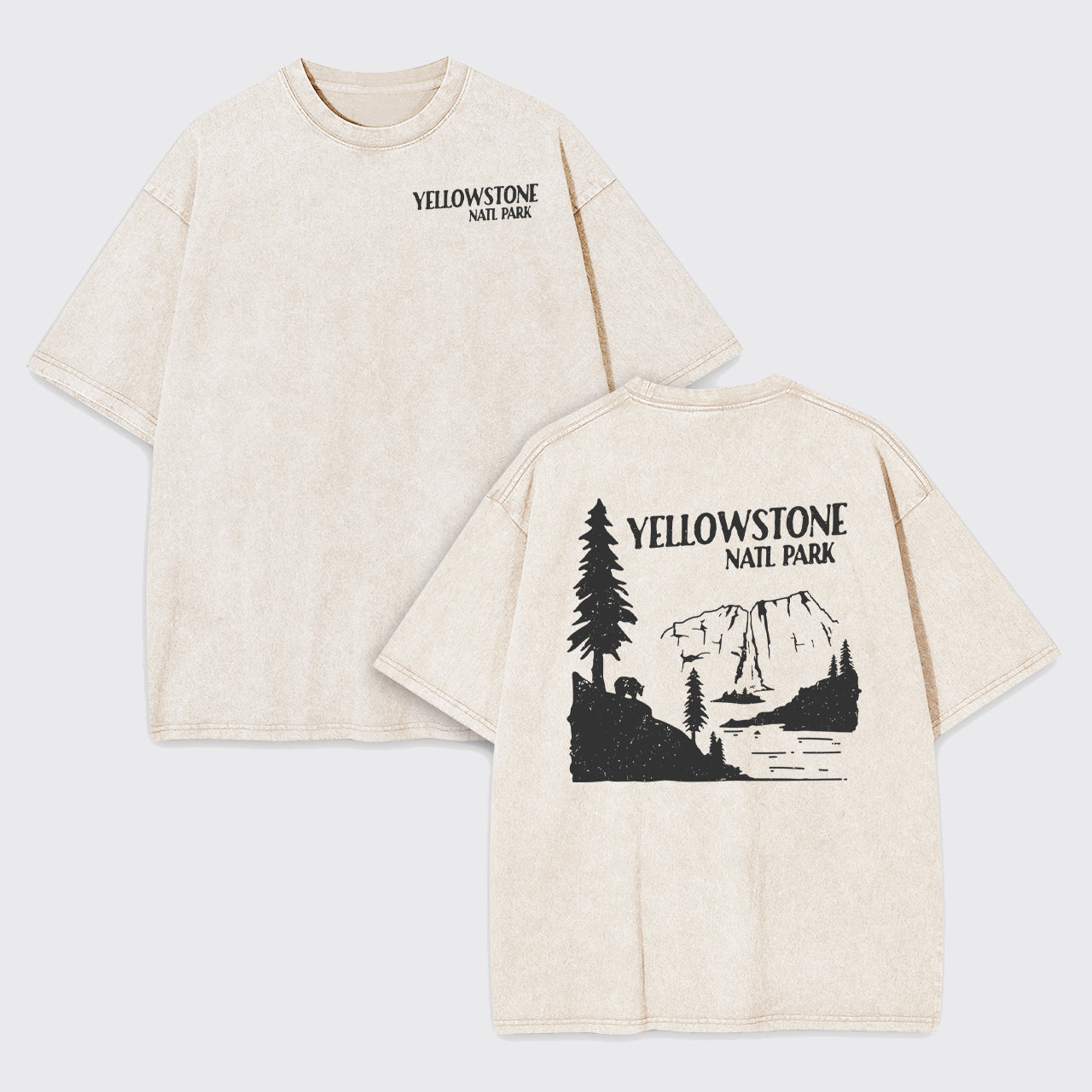 Yellowstone National Park Art Print Garment-dye Tees