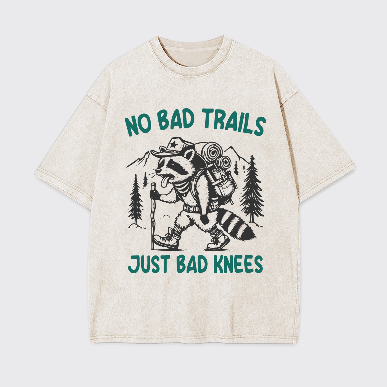 No Bad Trails Just Bad Knees Garment-dye Tees