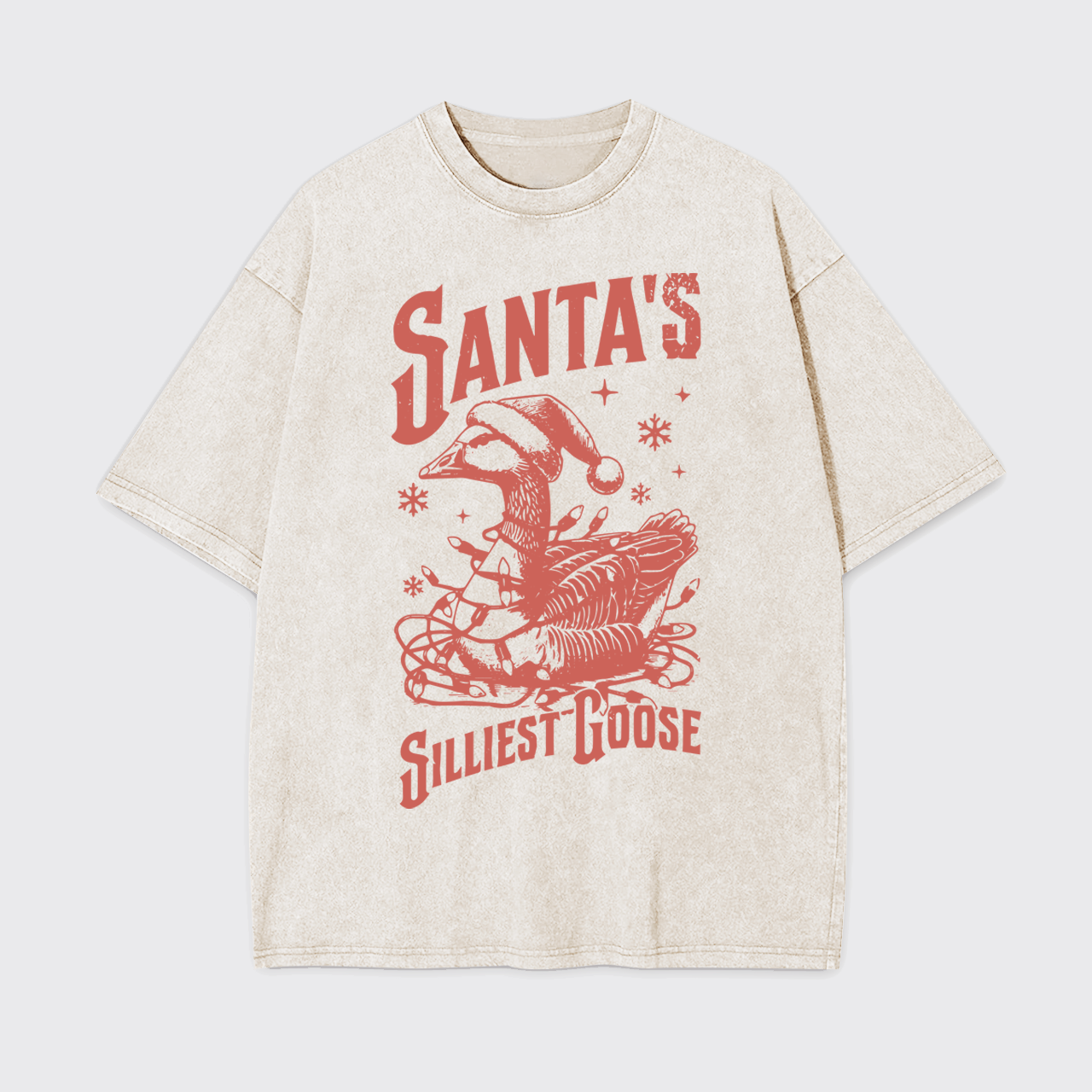 Vintage Santa's Silliest Goose Garment-dye Tees
