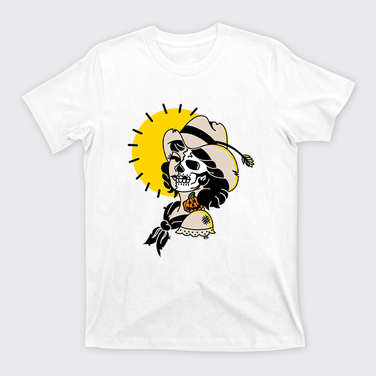 Halloween Skull Cowgirl T-Shirts