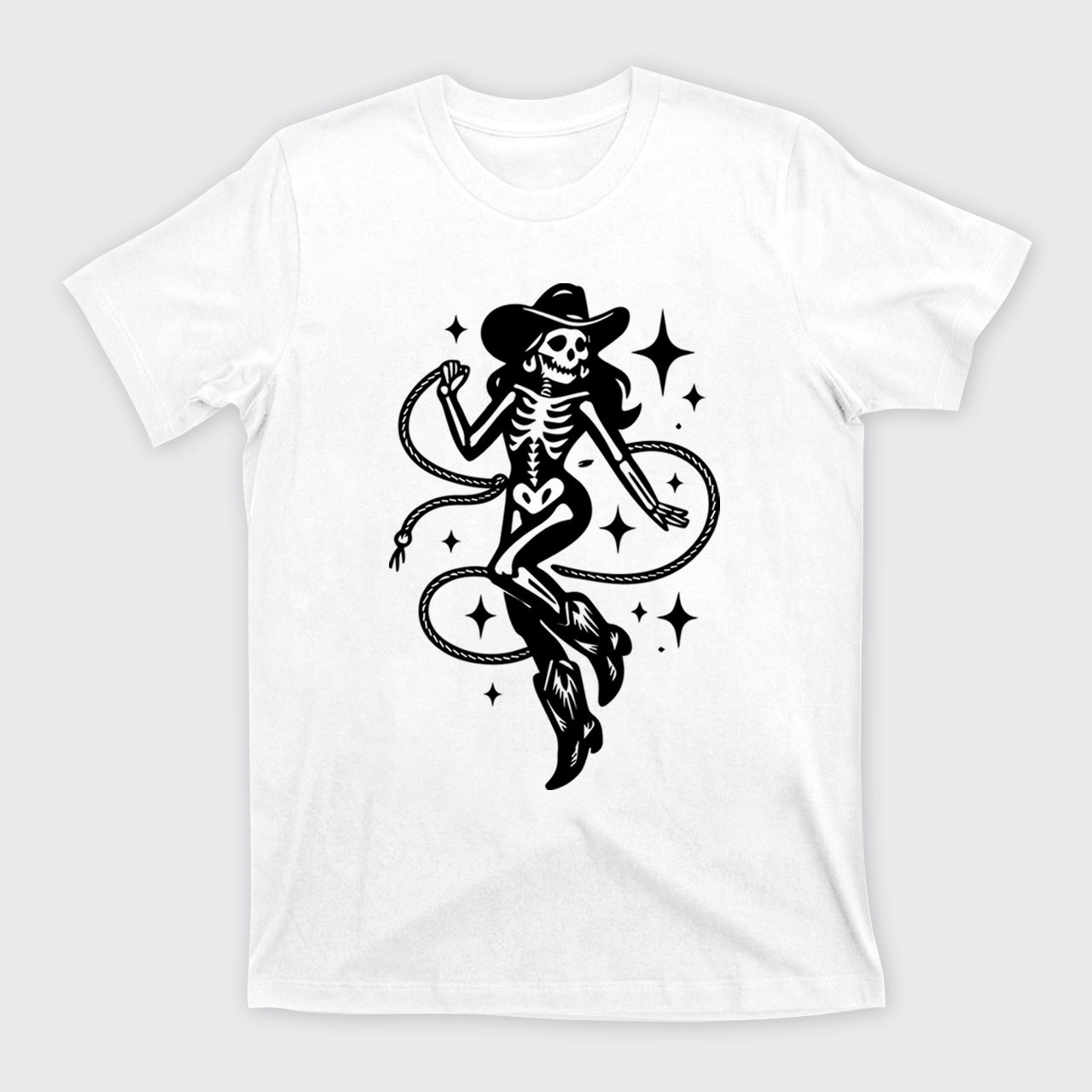 Halloween Skeleton Cowgirl T-Shirts