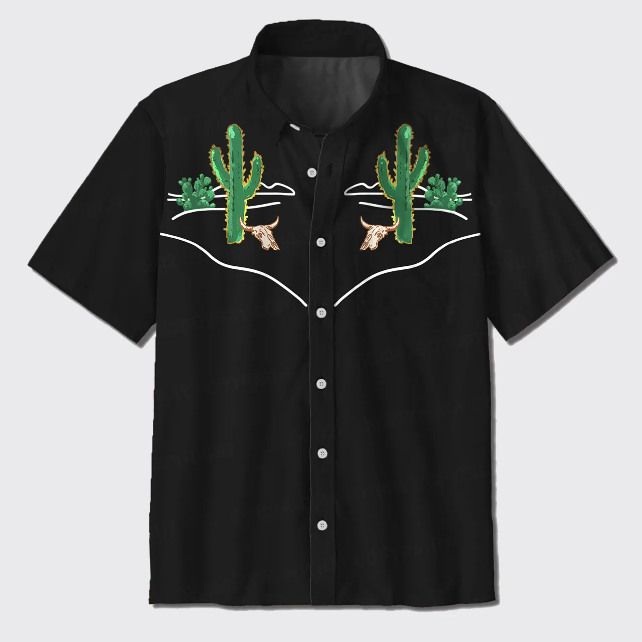 Desert Cactus Button Up Shirts