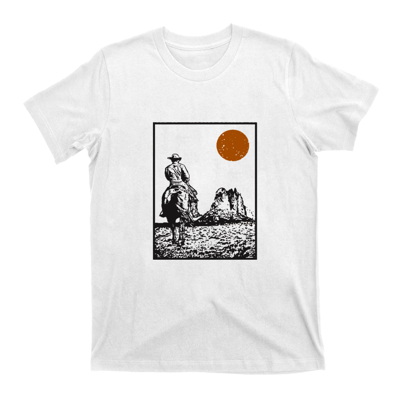 Western Cowboys Towards Sunset T-Shirts