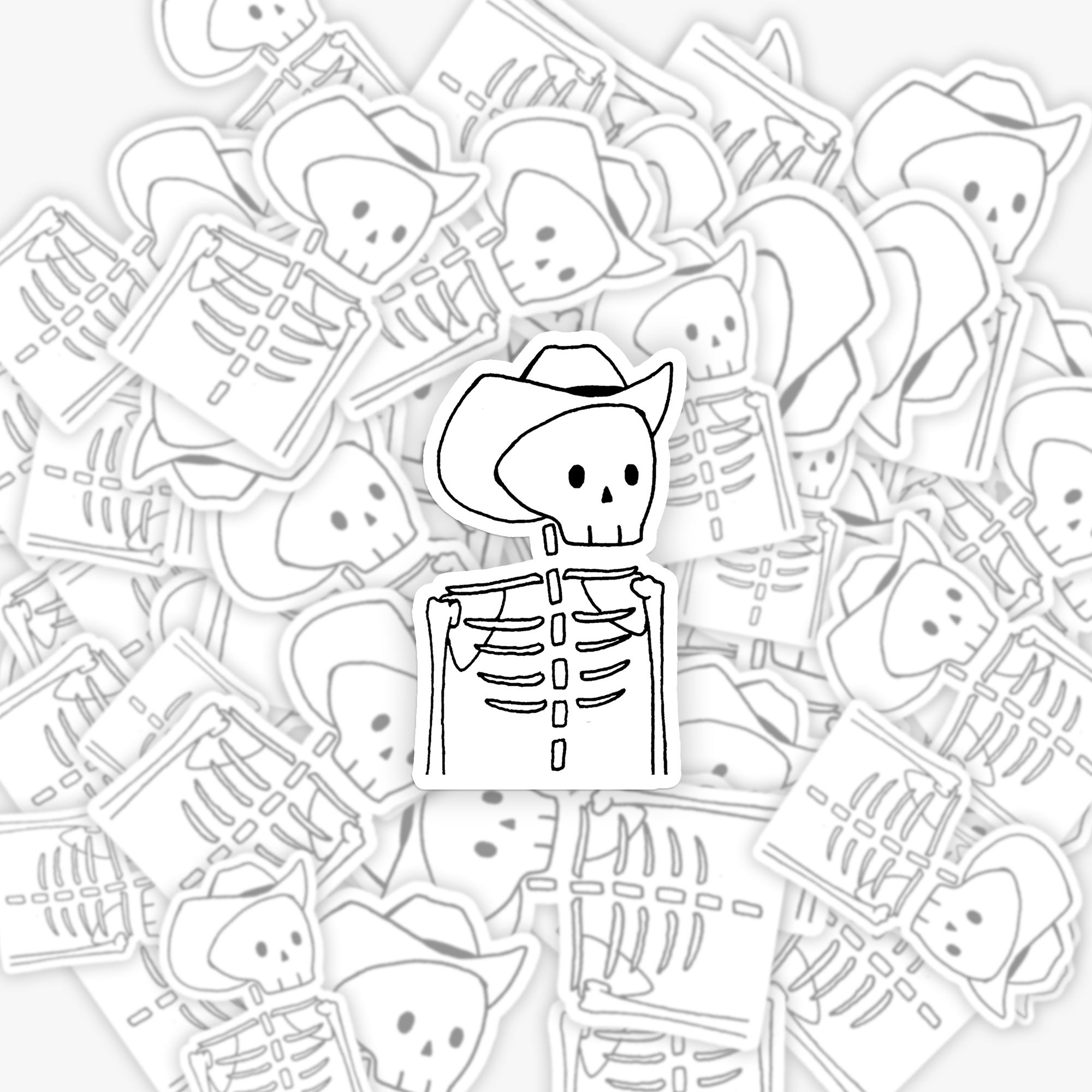 Cowboy Skeleton_Broncobay Sticker
