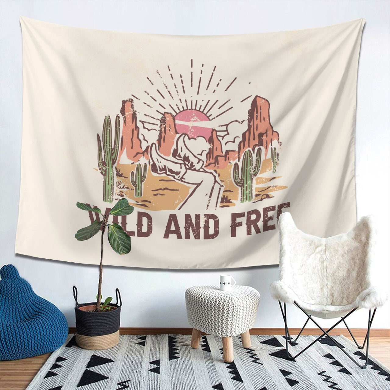 Cowgirl Wild And Free Tapestry