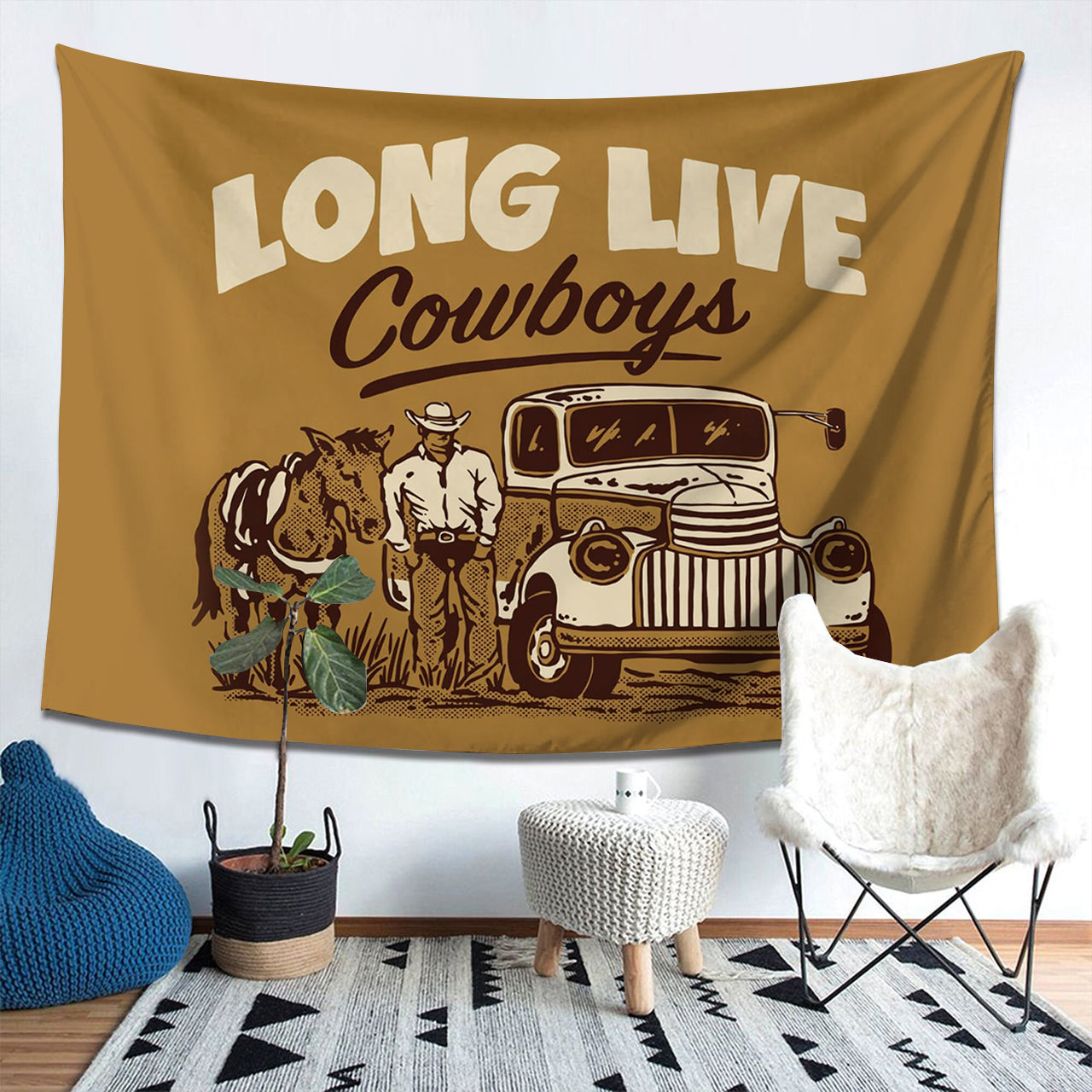 Long Live Cowboy Tapestry