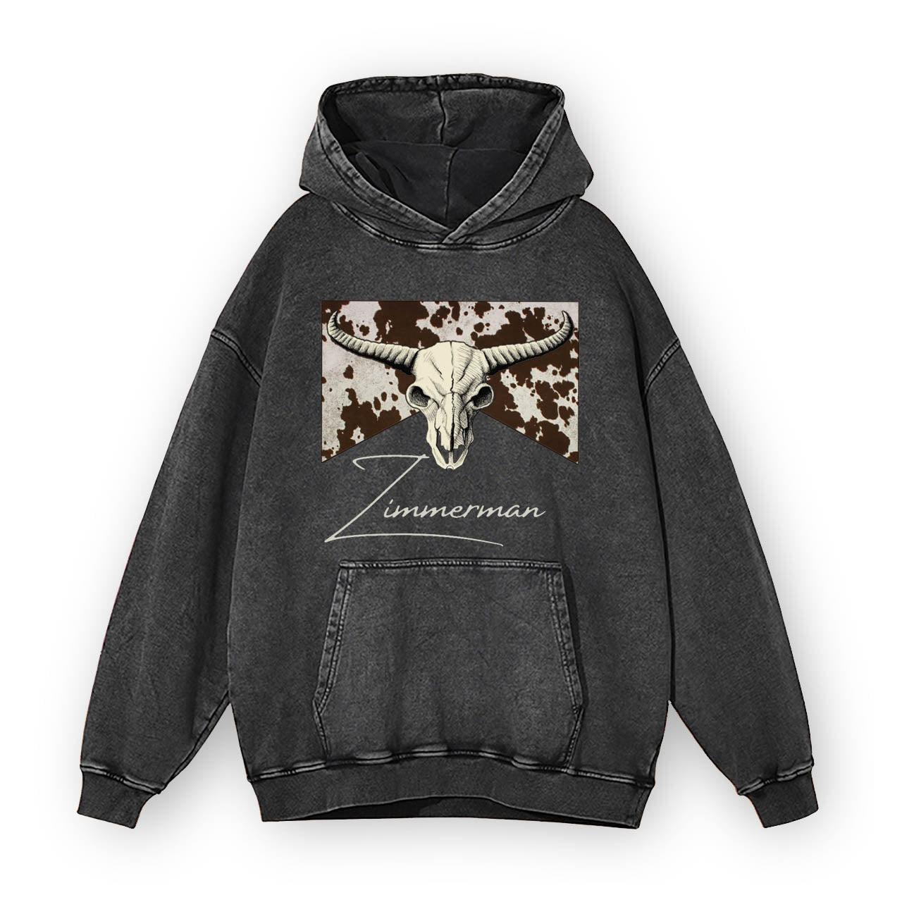 Bailey Zimmerman West Cow Bull Garment-Dye Hoodies
