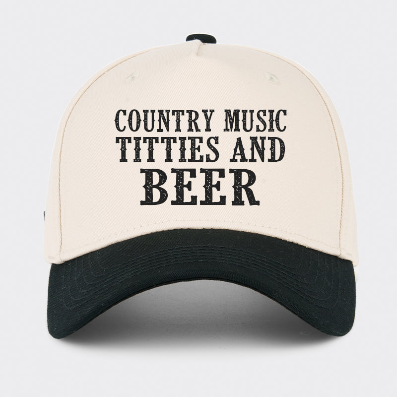 Country Music Titties And Beer Trucker Hat