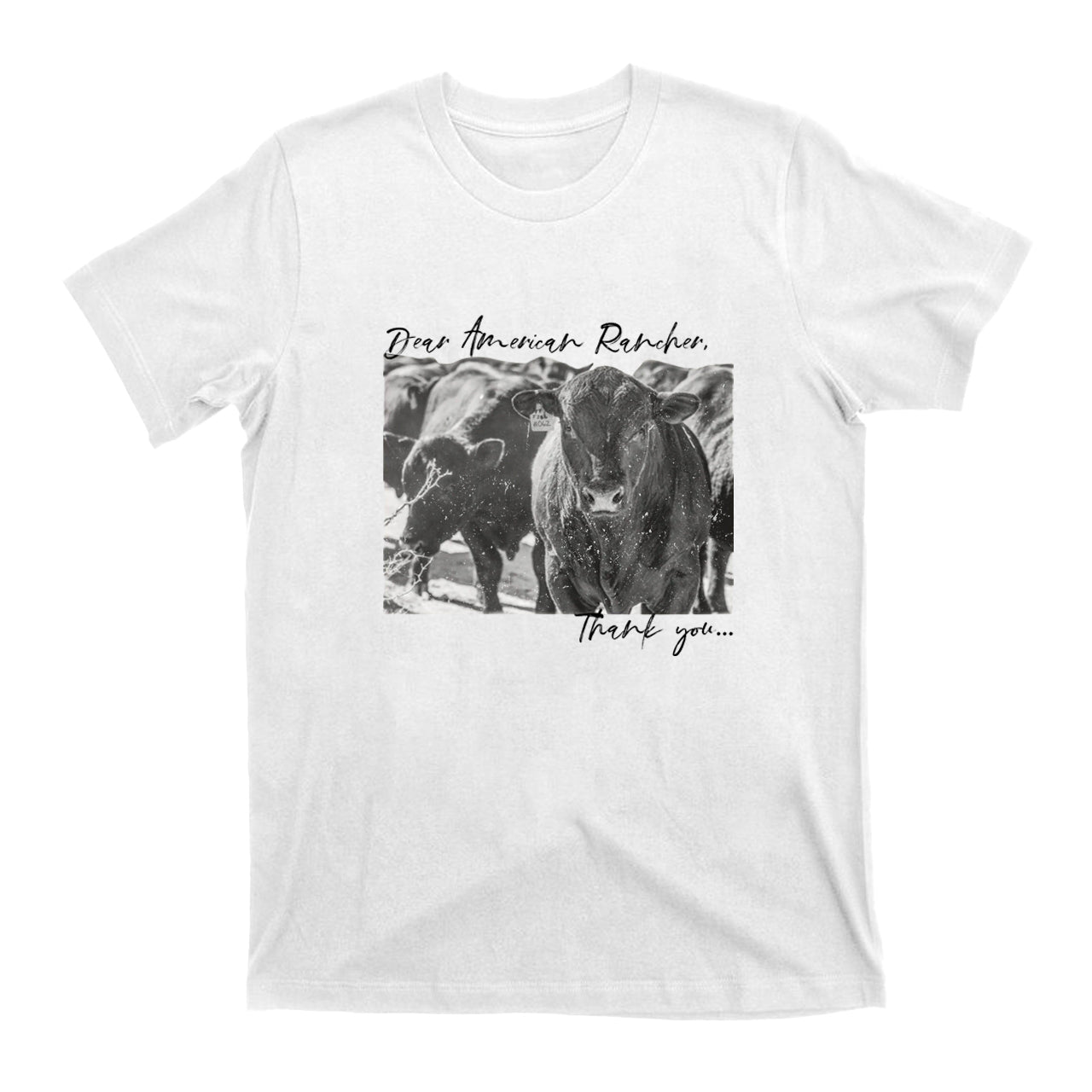 Thank a Rancher Western Angus Bull T-shirt