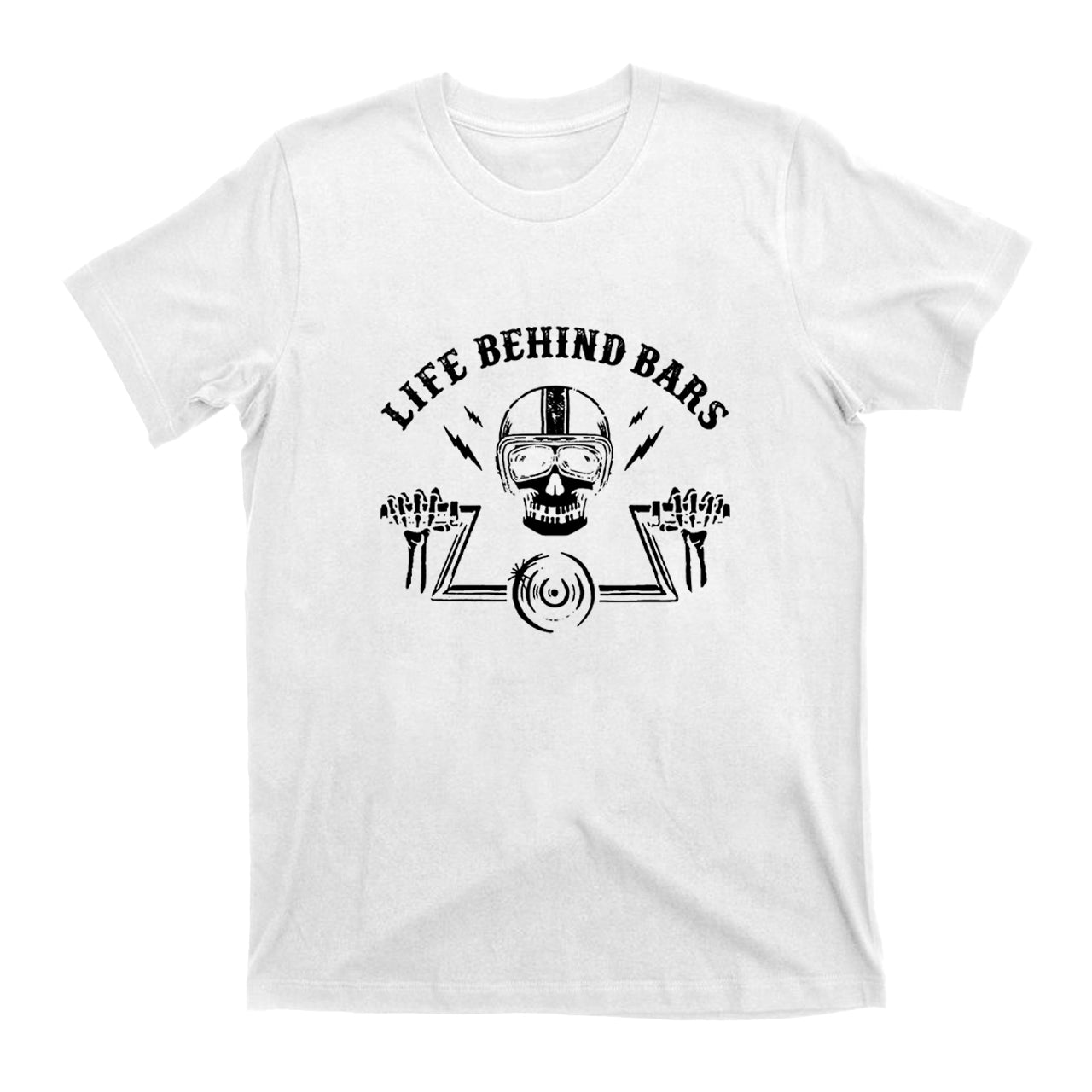 Skeleton Decal Biker Humor Route 66 Funny Motorcycle T-Shirt