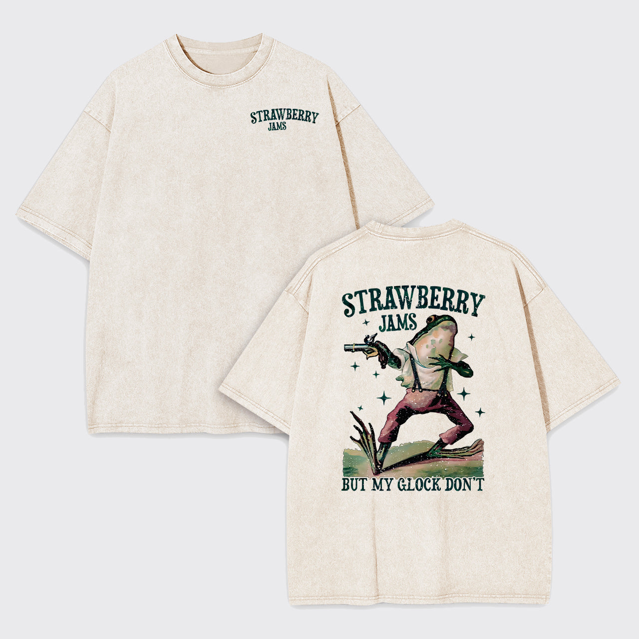 Strawberry Jams But My Glock Don't Garment-dye Tees