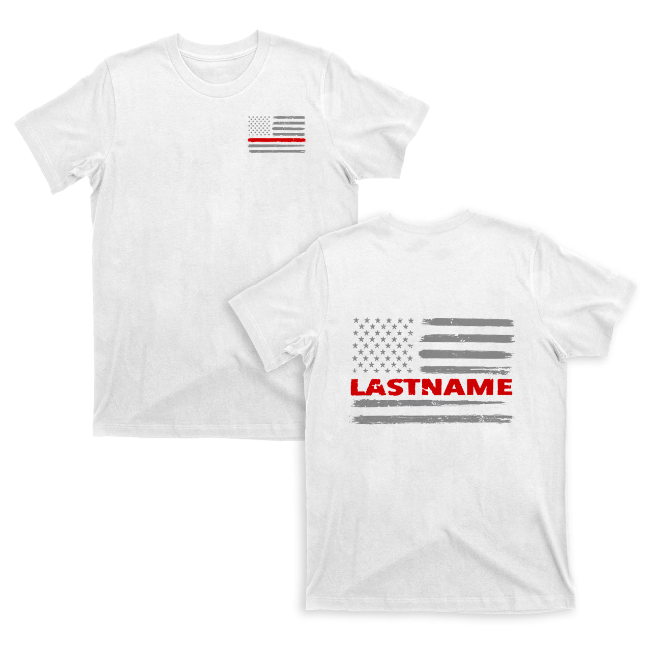 Firefighter Thin Red Line Flag T-shirt