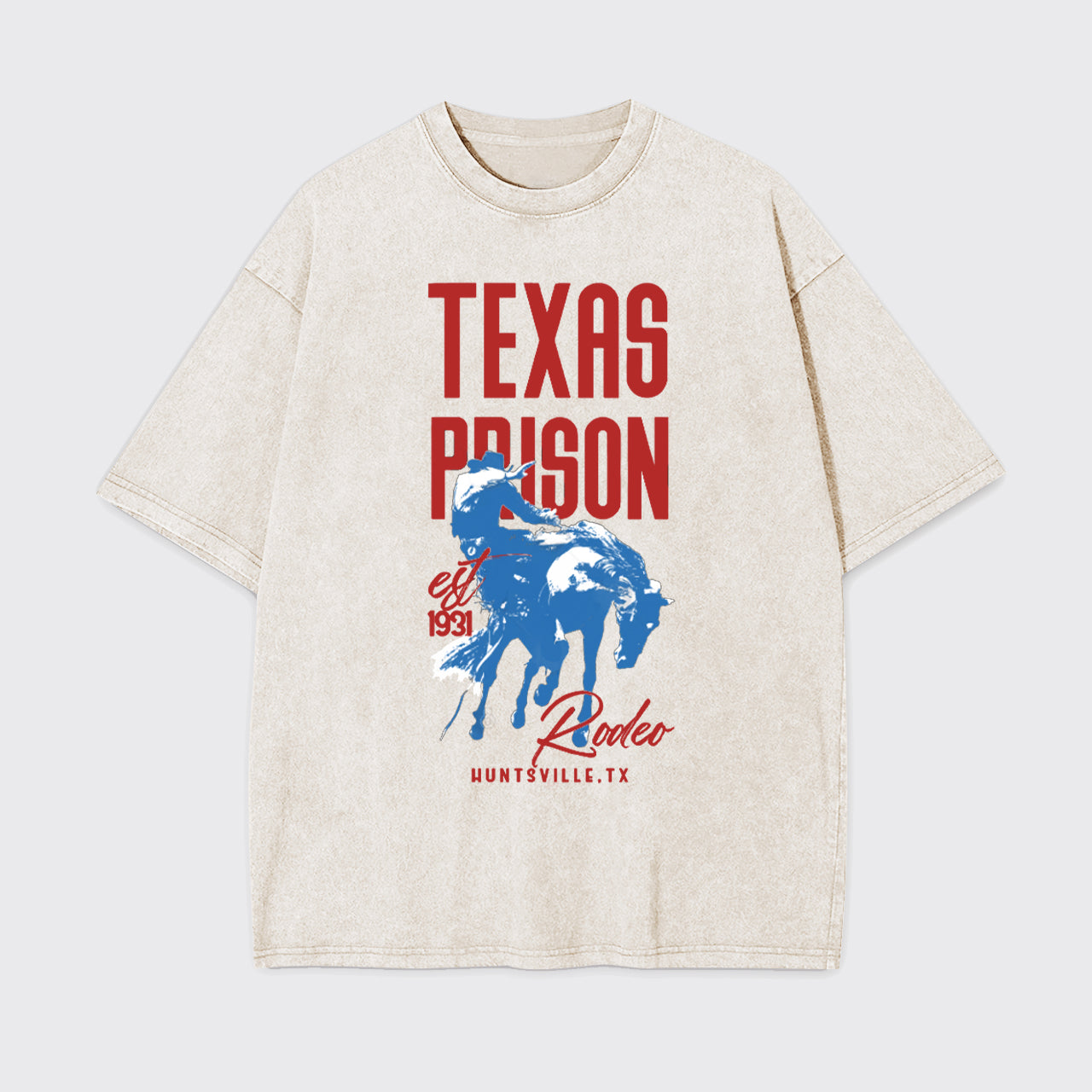 Texas Prison Rodeo Cowboy Garment-dye Tees